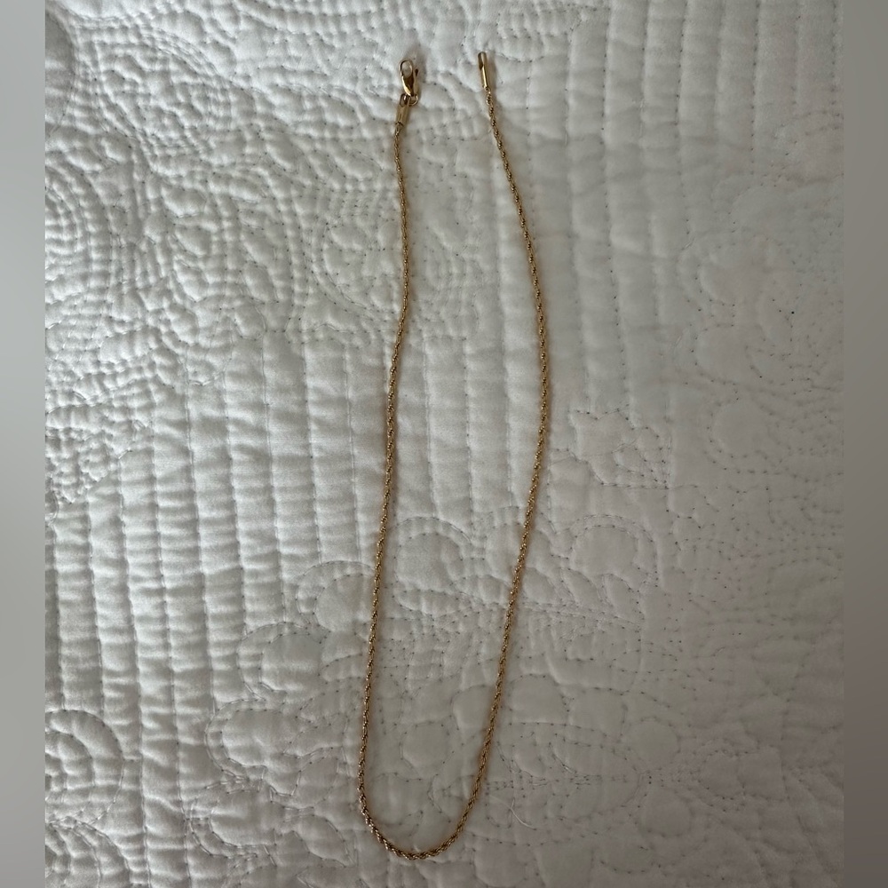 Gold Twisted Rope Chain Necklace